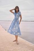 Floral Fit And Flare Dress - Blue / 10 image