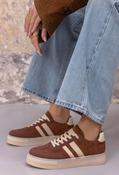 Platform Sole Striped Trainer - Camel / 37 image