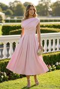 Betty Asymmetric Midi Dress - Pink / 10 image