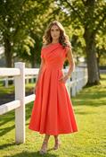 Betty Asymmetric Midi Dress - Orange / 8 image