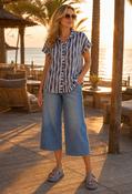 Limura Zebra Print Top - Blue Mix / 12 image