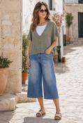 Cropped Knit Cardigan - Khaki / F/S