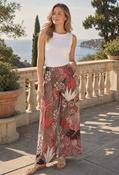 Adele Abstract Print Trousers - Red Mix / 16 image