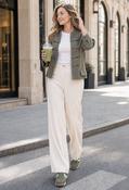 Open Front Napoleon Jacket - Light Khaki / L/XL image