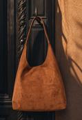 Faux Suede Shoulder Bag - Camel / F/S image