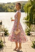 Marbella Floral Midi Dress - Pink Mix / 10 image