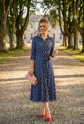 Paulette Polka Dot Dress - Navy / 18 image