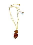 Corona Silver Long Necklace-Handmade Resin image