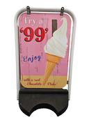 99 Ice Cream Pavement Swing Sign