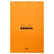 Rhodia Orange Stapled Pad 80 Yellow Sheets image