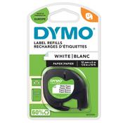 Dymo Letratag Paper Tape 12mm x4m White image