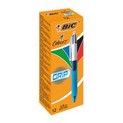 Bic 4 Colours Comfort Grip Retractable Ballpoint Pen (12 Pack) image