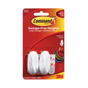 3M Command Small Oval Hooks With Command Adhesive Strips image