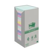 Post-it Recycled Notes Asst Colour 76x76mm 100 (Pack of 16) image