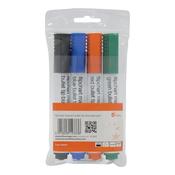 Flipchart Marker Bullet Tip Water-based 2mm Line Wallet Assorted Colours (Pack of 4) image
