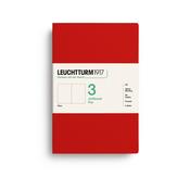 Leuchtturm1917 Jottbook pur (A5), plain, Cherry, pack of 3 image