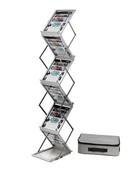 Deflecto A4 Folding Stand Double Sided With Carry Case Silver image