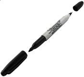 Sharpie Twin Tip Marker Black Pack 12 image