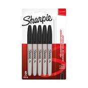 Sharpie Permanent Marker Fine Black (5 Pack) image