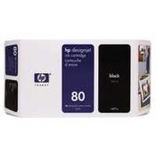 HP 80 Inkjet Cartridge 350ml Black C4871A image