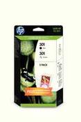 HP 301 2-Pack Black/Tri-Color Original Ink Cartridges HPN9J72AE image