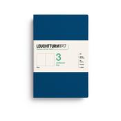 Leuchtturm1917 Jottbook pur (A5), plain, Indigo, pack of 3 image