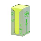Post-it Notes Recycled Tower Pack 76 x 76mm Canary Yellow (16 Pack) image