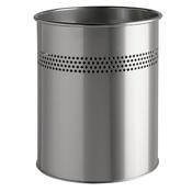 Durable Metal Waste Bin 15 Litre Silver image