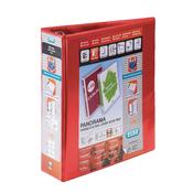 Elba Panorama 65mm 2 D-Ring Presentation Lever Arch File A4 Red (5 Pack) 400008437 image