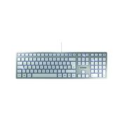 CHERRY Slim Ultra Flat Wired Keyboard Silver/White
