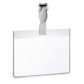 Durable Visitor Badge with Strap 60x90mm Clear (25 Pack)