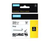 Dymo Black on White Rhino Vinyl Tape 19mmx5.5m image