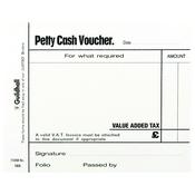 Guildhall Petty Cash Pad 100 Leaves Pk5 image