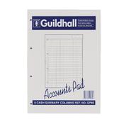 Guildhall Account Pad 8-Column Summary A4 image