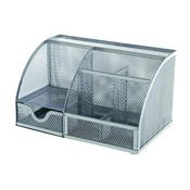 Q-Connect Curved Desktop Organiser Silver image