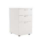 First Tall Under Desk Pedestal 3 Drawer White image