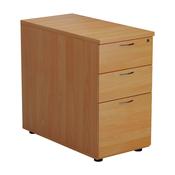 First Desk High 3 Drawer Pedestal 800mm Deep Beech image