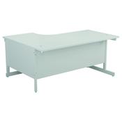 First Right Hand Radial Cantilever Desk 1800x1200mm White image