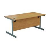 First Single Rectangular Cantilever Desk 1800x800mm Nova Oak/Silver image