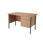 Serrion Bavarian Beech 1200mm Desk with Two Drawer Pedestal image