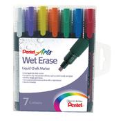 Pentel Liquid Chalk Marker Chisel Tip Assorted Pk7 image
