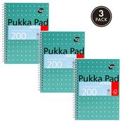 Pukka Pad Ruled Wirebound Metallic Jotta Notebook 200 Pages A5 (3 Pack) image