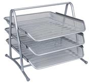 3-Tier Letter Tray Silver image