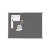 Aluminium Frame Felt Noticeboard 900x600mm Grey