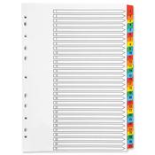 Index A4 Multi-Punched 1-31 Reinforced Multicolour Board Clear Tabbed image