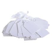 White 48x30mm Strung Ticket Pk1000 image