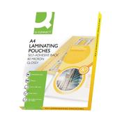 Adhesive Laminating Pouches A4 2x80 Micron (Pack of 100) image