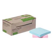 Q-Connect Recycled Notes 76x76mm Pastel Rainbow (12 Pack) image