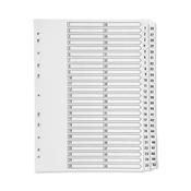 Index A4 Multi-Punched 1-50 Reinforced White Board Clear Tabbed image