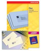 L7551 Clear Avery Laser Labels 65 per Sheet - 25 Sheets image